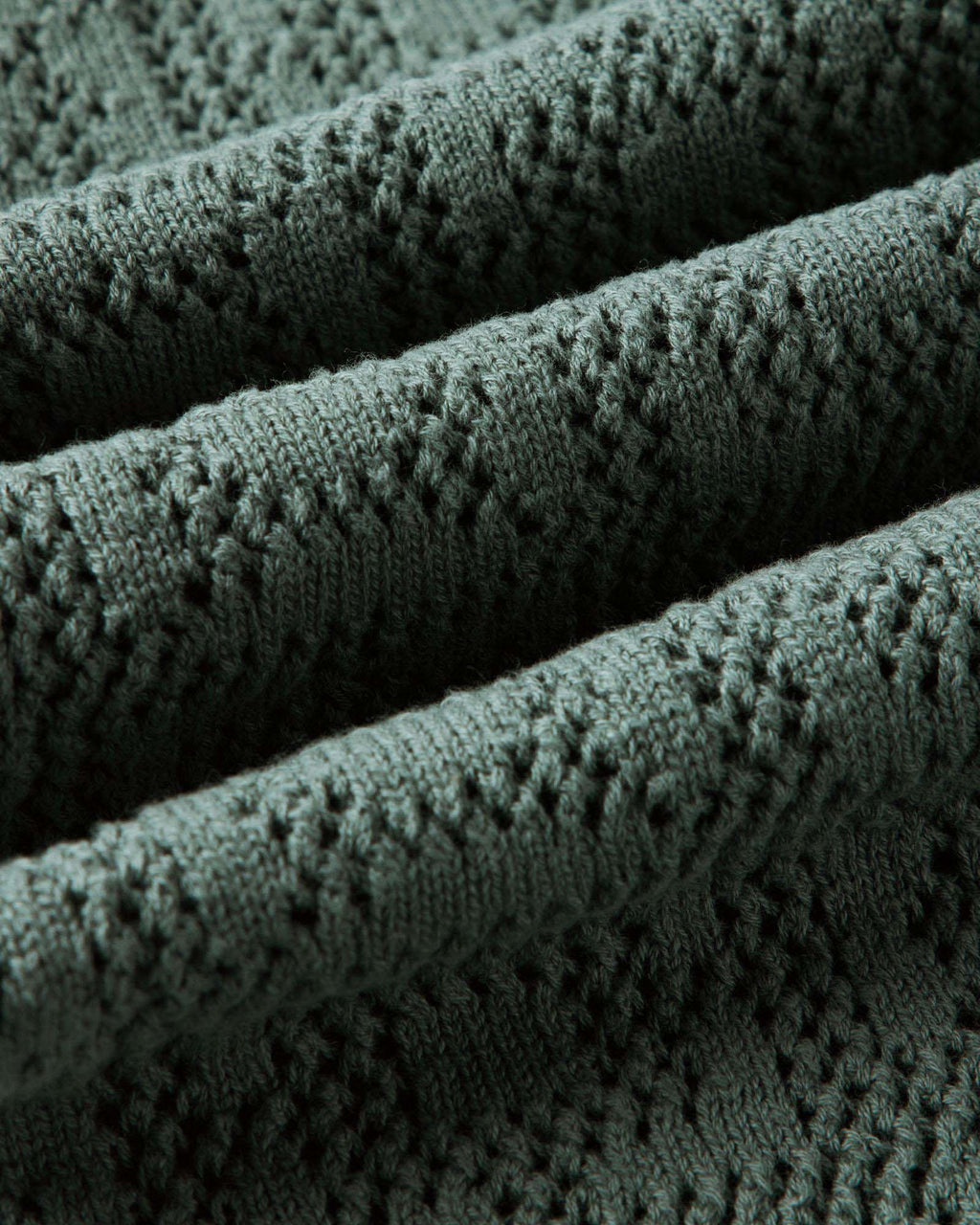 The Monterey Sweater Polo in Deep Sea Geo Crochet